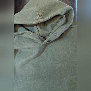 New Men's Hooded Pullover In Forest Green